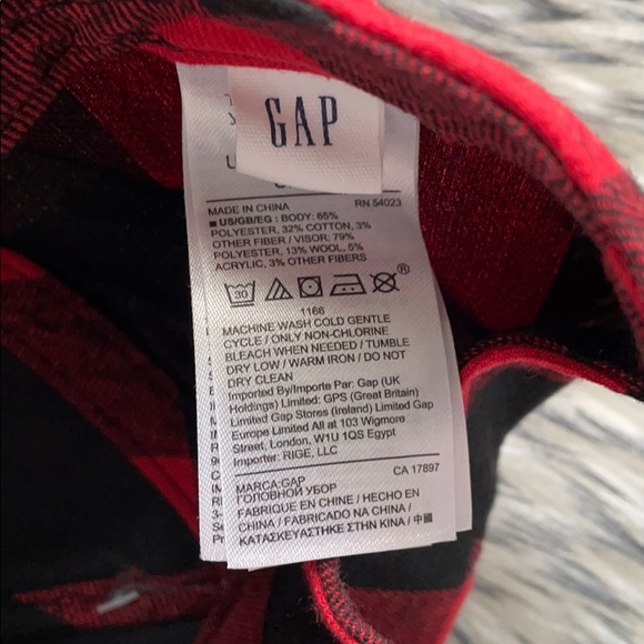 Gap NWT Buffalo Check Red Black Plaid - Picture 4 of 7